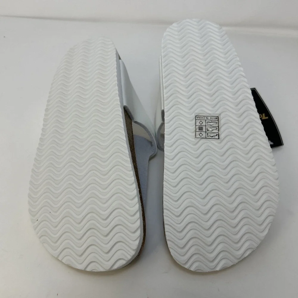 Torotto Kids Cork Footbed‎ Sandals White T-Strap Buckle EU 33 US 2Y NIB